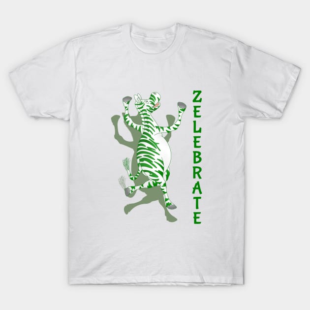 Green Zebra ZELEBRATE T-Shirt by mailboxdisco